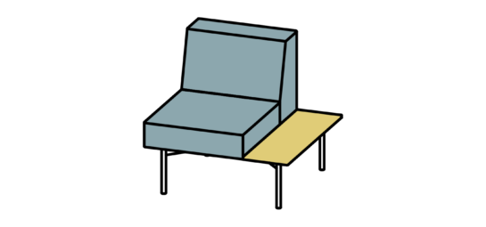 hm102n1 3-seat sofa/ angled backrest