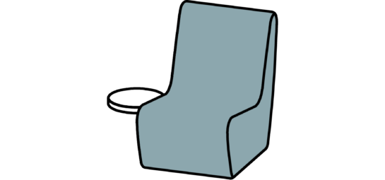 hm55g chair + 1 arm with table