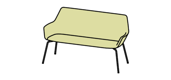 hm86n sofa – wooden base